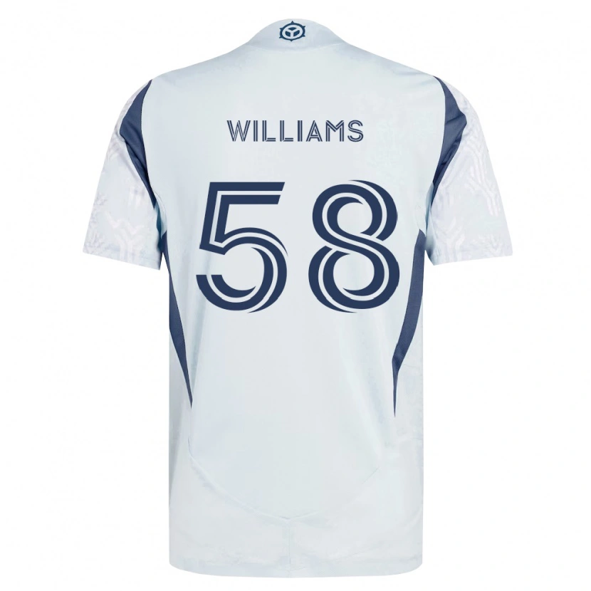 Danxen Męski Brody Williams #58 Niebieski Szary Biały Wyjazdowa Koszulka 2026/27 Koszulki Klubowe