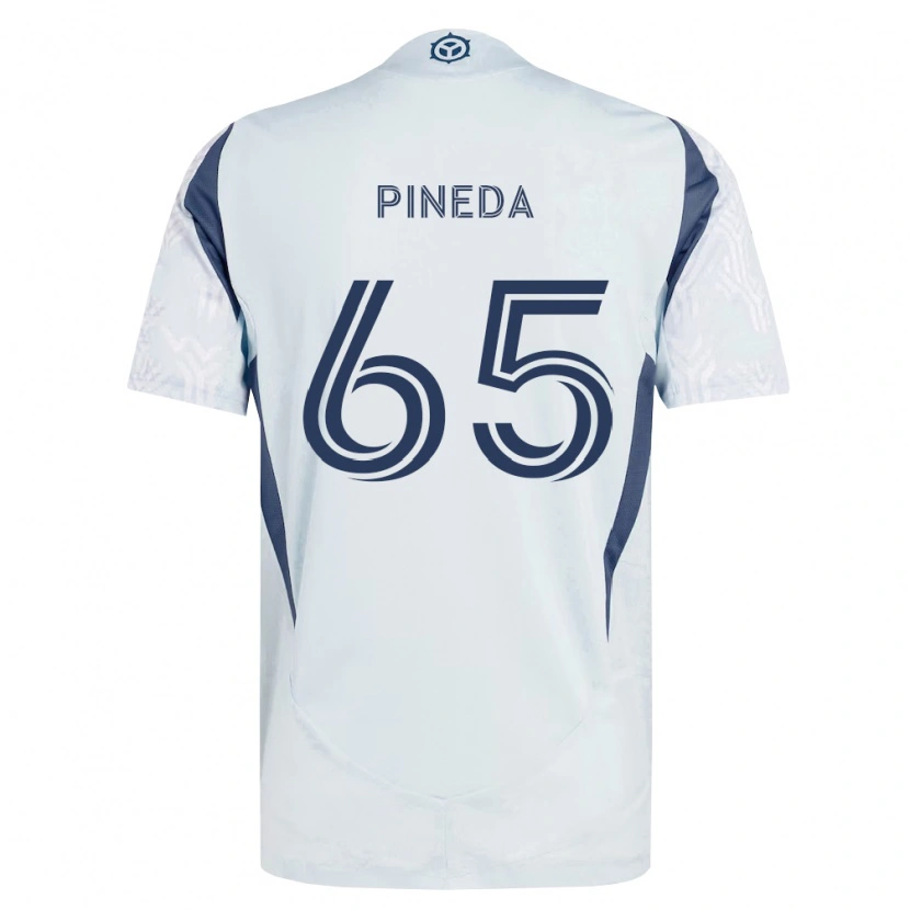 Danxen Męski Oscar Pineda #65 Niebieski Szary Biały Wyjazdowa Koszulka 2026/27 Koszulki Klubowe