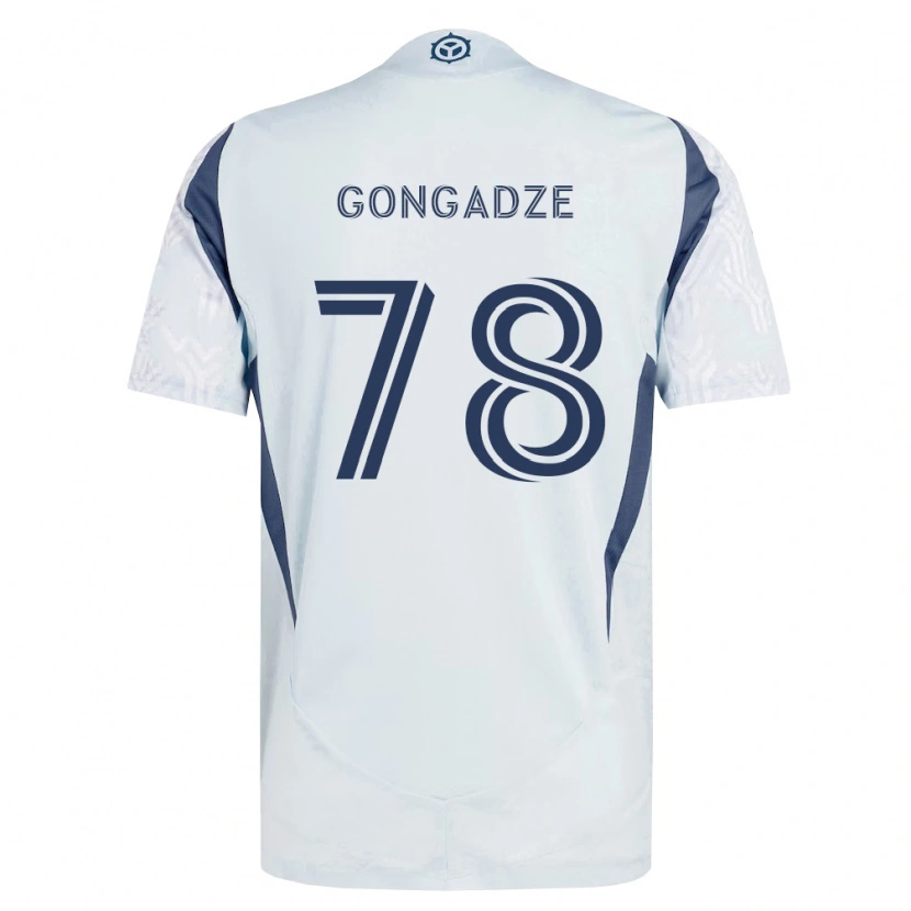 Danxen Męski Giorgi Gongadze #78 Niebieski Szary Biały Wyjazdowa Koszulka 2026/27 Koszulki Klubowe