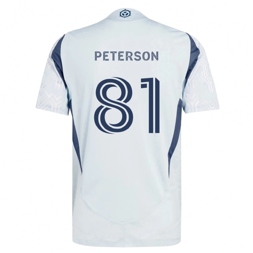 Danxen Męski Lukas Peterson #81 Niebieski Szary Biały Wyjazdowa Koszulka 2026/27 Koszulki Klubowe
