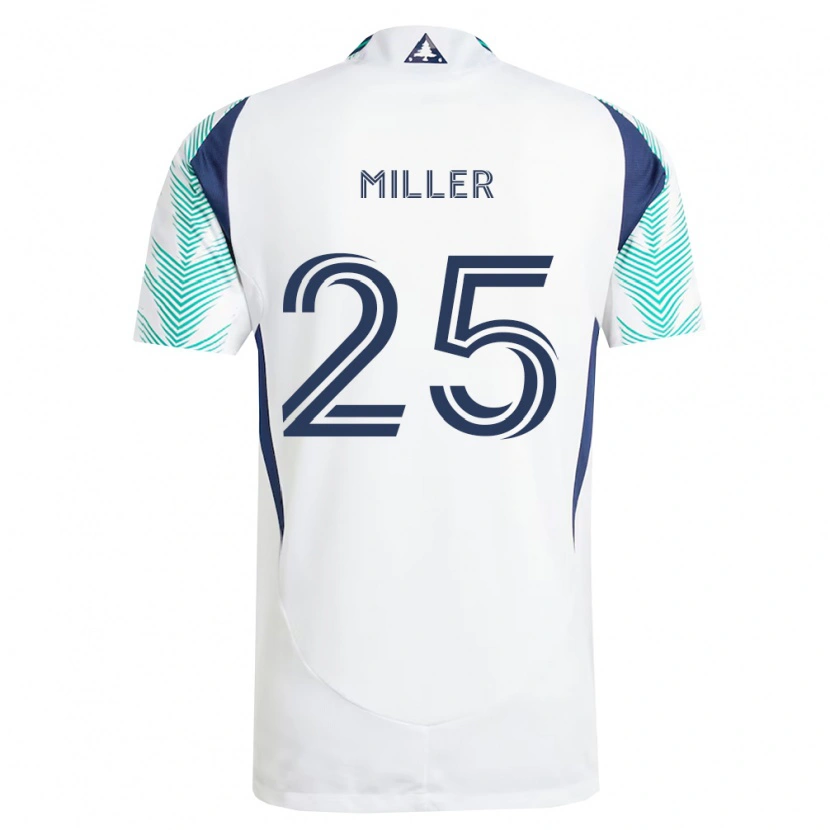 Danxen Męski Peyton Miller #25 Biały Granatowy Jasnozielony Wyjazdowa Koszulka 2026/27 Koszulki Klubowe