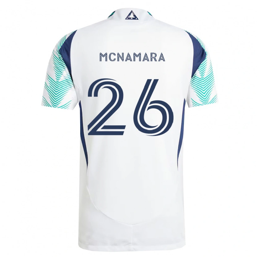 Danxen Męski Tommy Mcnamara #26 Biały Granatowy Jasnozielony Wyjazdowa Koszulka 2026/27 Koszulki Klubowe