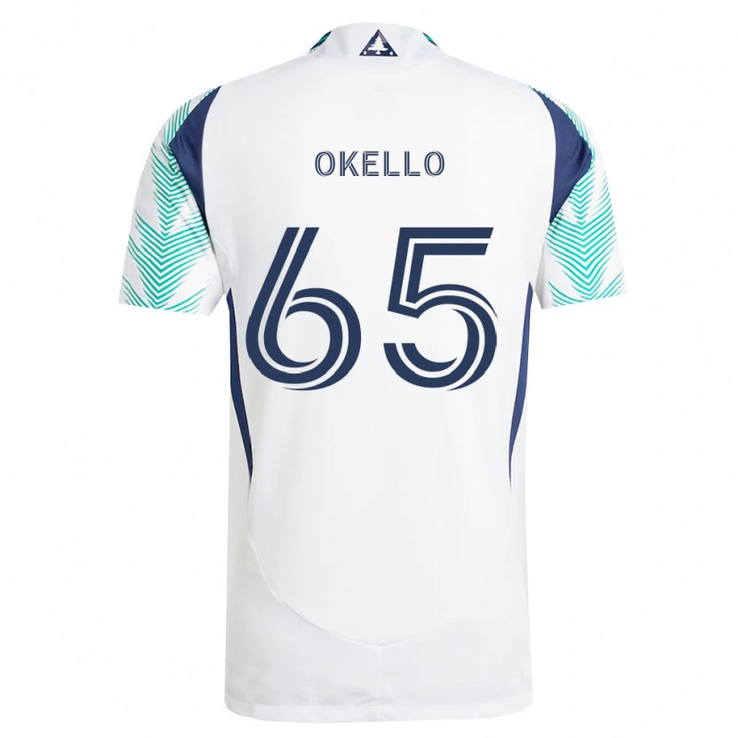 Danxen Męski Noble Okello #65 Biały Granatowy Jasnozielony Wyjazdowa Koszulka 2026/27 Koszulki Klubowe
