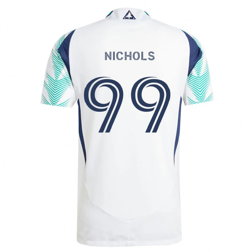 Danxen Męski Robert Nichols #99 Biały Granatowy Jasnozielony Wyjazdowa Koszulka 2026/27 Koszulki Klubowe