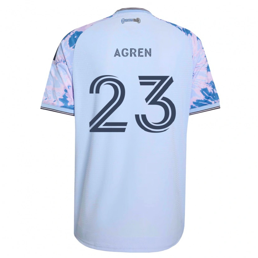 Danxen Męski Oskar Agren #23 Królewski Niebieski Biały Czarny Wyjazdowa Koszulka 2026/27 Koszulki Klubowe