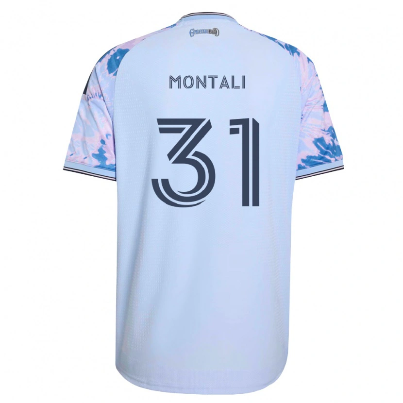 Danxen Męski Francesco Montali #31 Królewski Niebieski Biały Czarny Wyjazdowa Koszulka 2026/27 Koszulki Klubowe