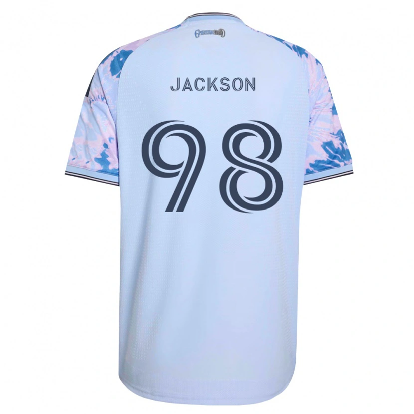 Danxen Męski Jacob Jackson #98 Królewski Niebieski Biały Czarny Wyjazdowa Koszulka 2026/27 Koszulki Klubowe