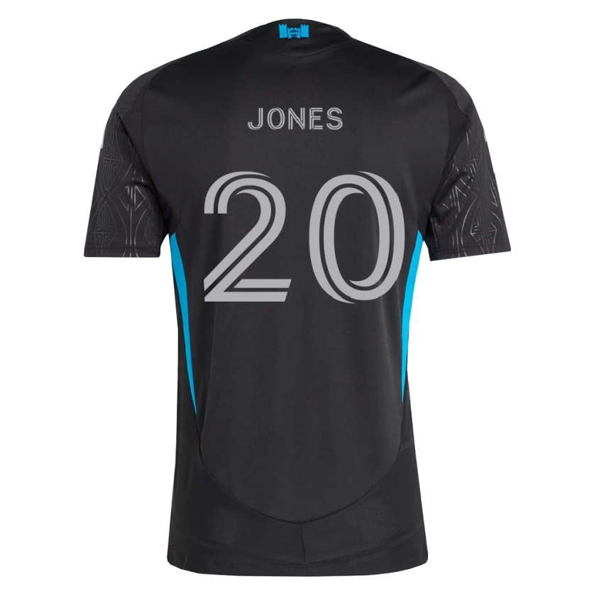 Danxen Męski Derrick Jones #20 Czarny Biały Błękitny Wyjazdowa Koszulka 2026/27 Koszulki Klubowe
