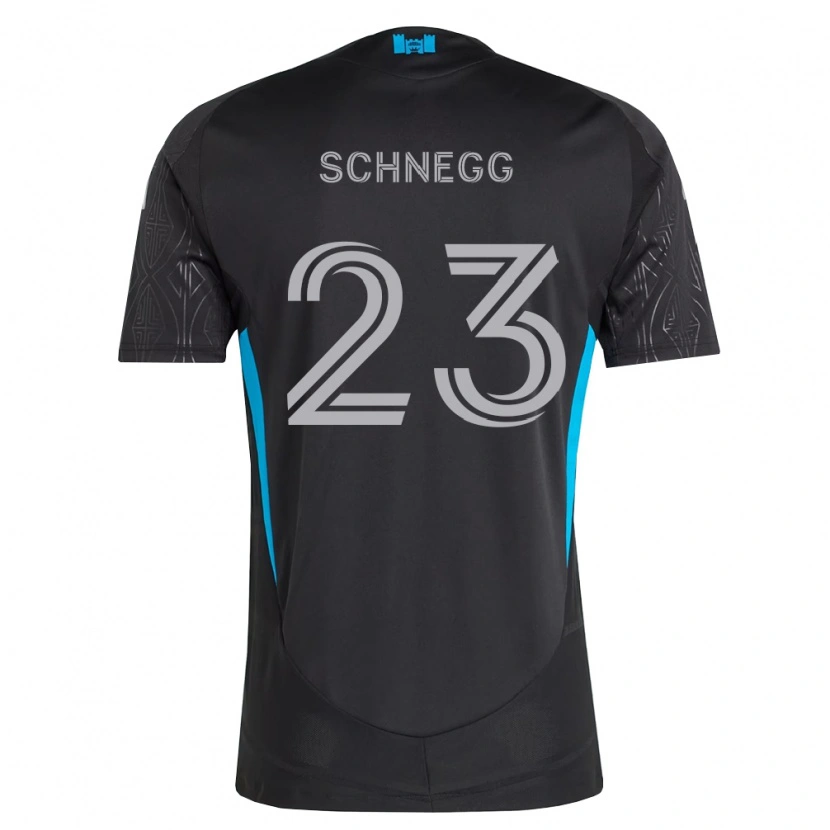 Danxen Męski David Schnegg #23 Czarny Biały Błękitny Wyjazdowa Koszulka 2026/27 Koszulki Klubowe