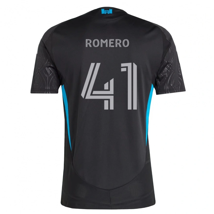 Danxen Męski Brian Romero #41 Czarny Biały Błękitny Wyjazdowa Koszulka 2026/27 Koszulki Klubowe