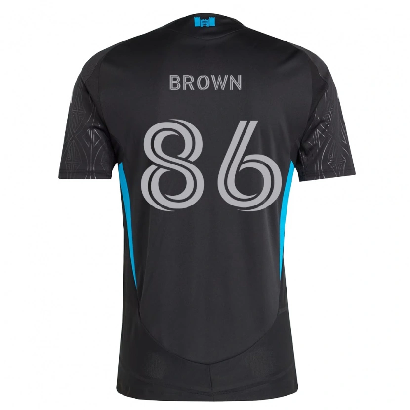 Danxen Męski Daniel Brown #86 Czarny Biały Błękitny Wyjazdowa Koszulka 2026/27 Koszulki Klubowe