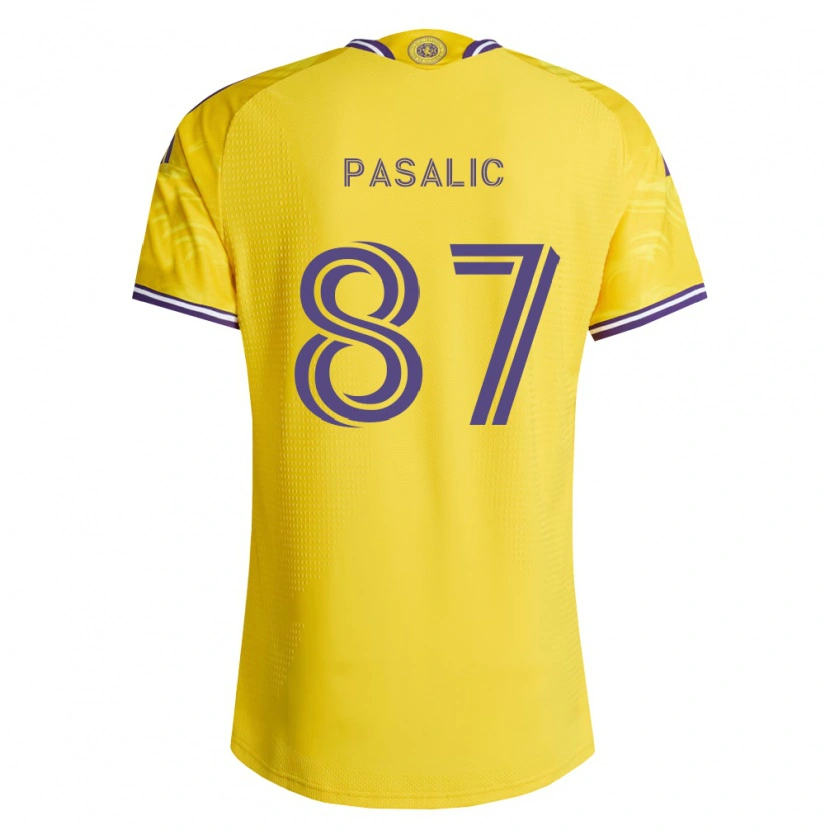 Danxen Męski Marco Pašalić #87 Żółty Fioletowy Wyjazdowa Koszulka 2026/27 Koszulki Klubowe