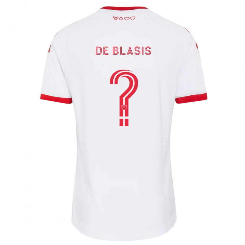Danxen Męski Noah De Blasis #0 Biały Czerwony Czarny Wyjazdowa Koszulka 2026/27 Koszulki Klubowe