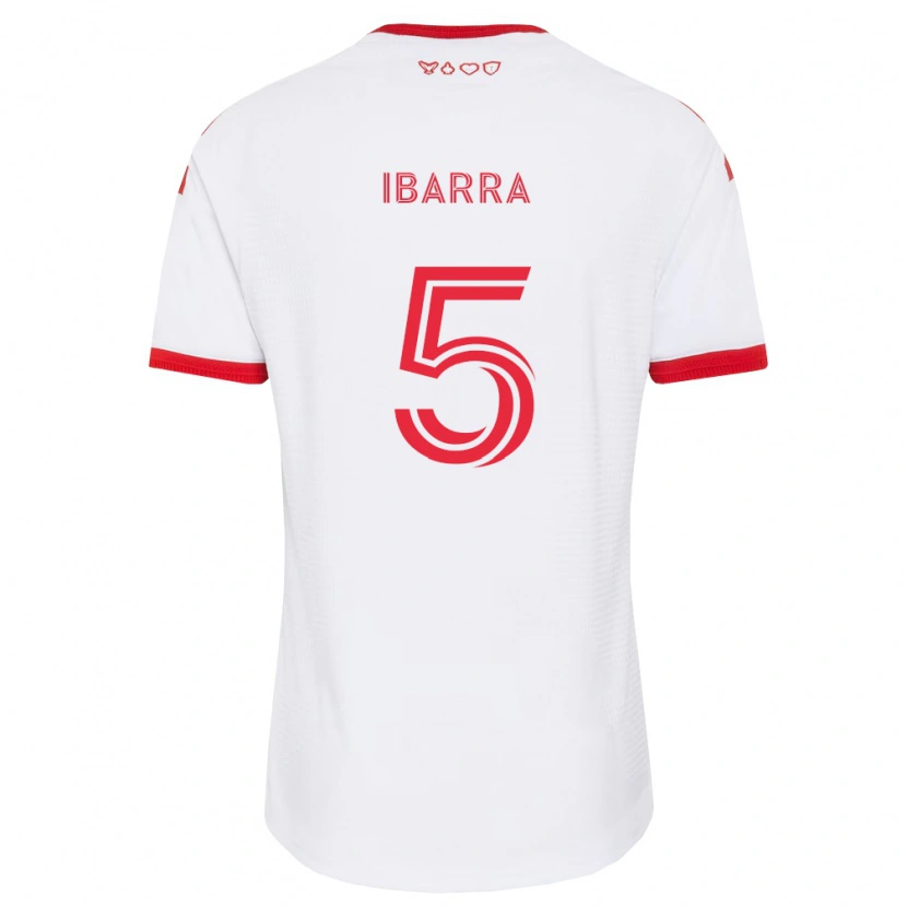 Danxen Męski Franco Ibarra #5 Biały Czerwony Czarny Wyjazdowa Koszulka 2026/27 Koszulki Klubowe