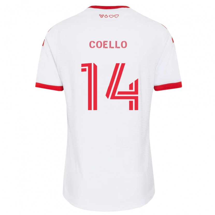 Danxen Męski Alonso Coello #14 Biały Czerwony Czarny Wyjazdowa Koszulka 2026/27 Koszulki Klubowe