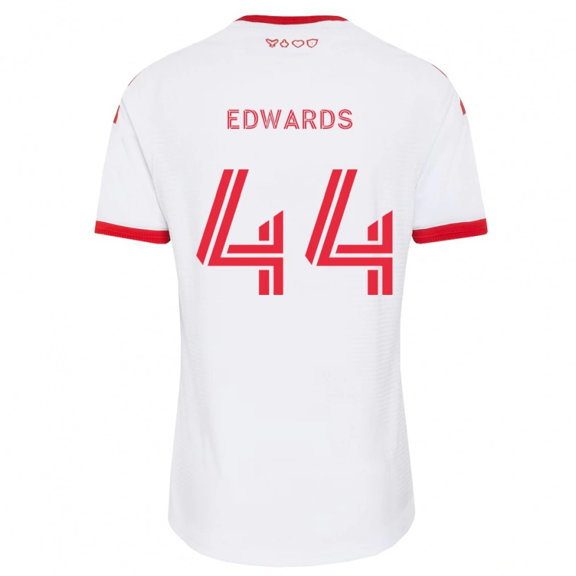 Danxen Męski Raheem Edwards #44 Biały Czerwony Czarny Wyjazdowa Koszulka 2026/27 Koszulki Klubowe