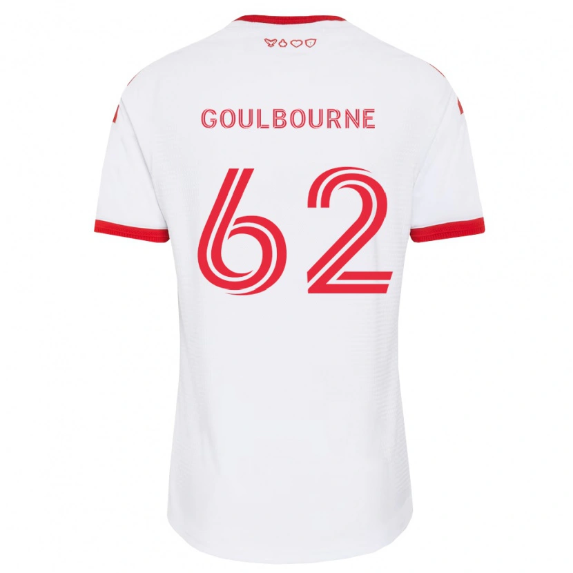 Danxen Męski Rohan Goulbourne #62 Biały Czerwony Czarny Wyjazdowa Koszulka 2026/27 Koszulki Klubowe
