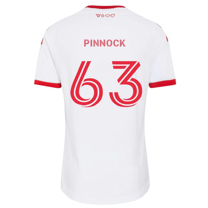 Danxen Męski Shyon Pinnock #63 Biały Czerwony Czarny Wyjazdowa Koszulka 2026/27 Koszulki Klubowe