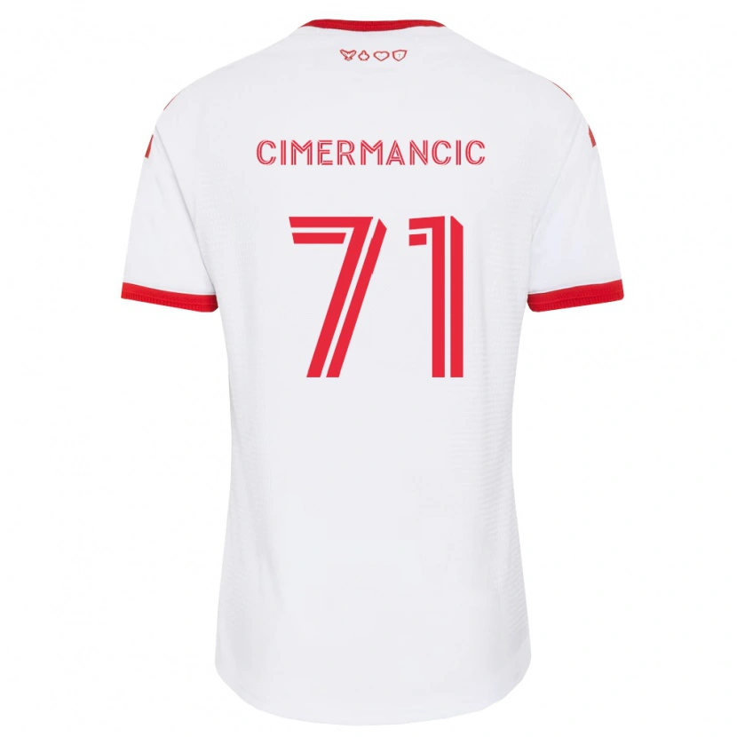 Danxen Męski Markus Cimermancic #71 Biały Czerwony Czarny Wyjazdowa Koszulka 2026/27 Koszulki Klubowe
