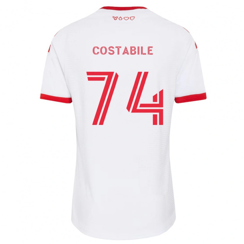 Danxen Męski Luca Costabile #74 Biały Czerwony Czarny Wyjazdowa Koszulka 2026/27 Koszulki Klubowe