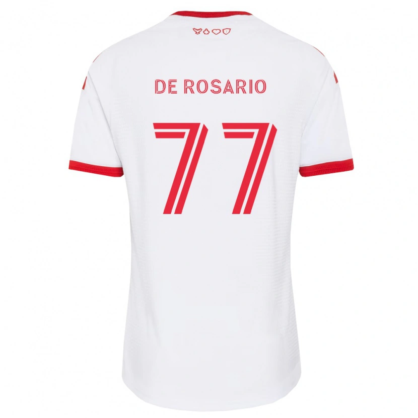 Danxen Męski Adisa De Rosario #77 Biały Czerwony Czarny Wyjazdowa Koszulka 2026/27 Koszulki Klubowe