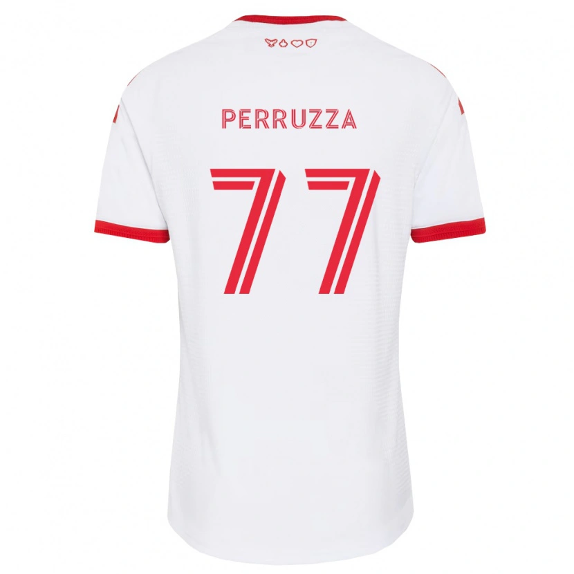 Danxen Męski Jordan Perruzza #77 Biały Czerwony Czarny Wyjazdowa Koszulka 2026/27 Koszulki Klubowe