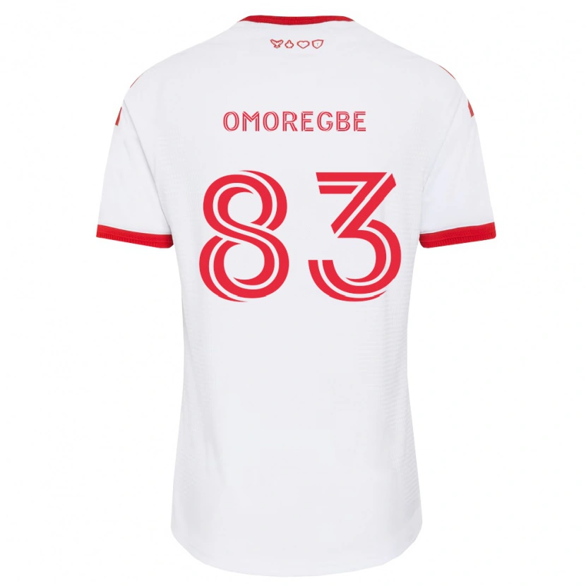 Danxen Męski Edwin Omoregbe #83 Biały Czerwony Czarny Wyjazdowa Koszulka 2026/27 Koszulki Klubowe