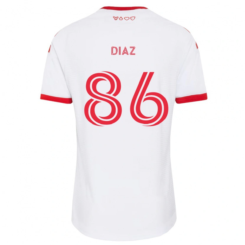 Danxen Męski Alec Díaz #86 Biały Czerwony Czarny Wyjazdowa Koszulka 2026/27 Koszulki Klubowe