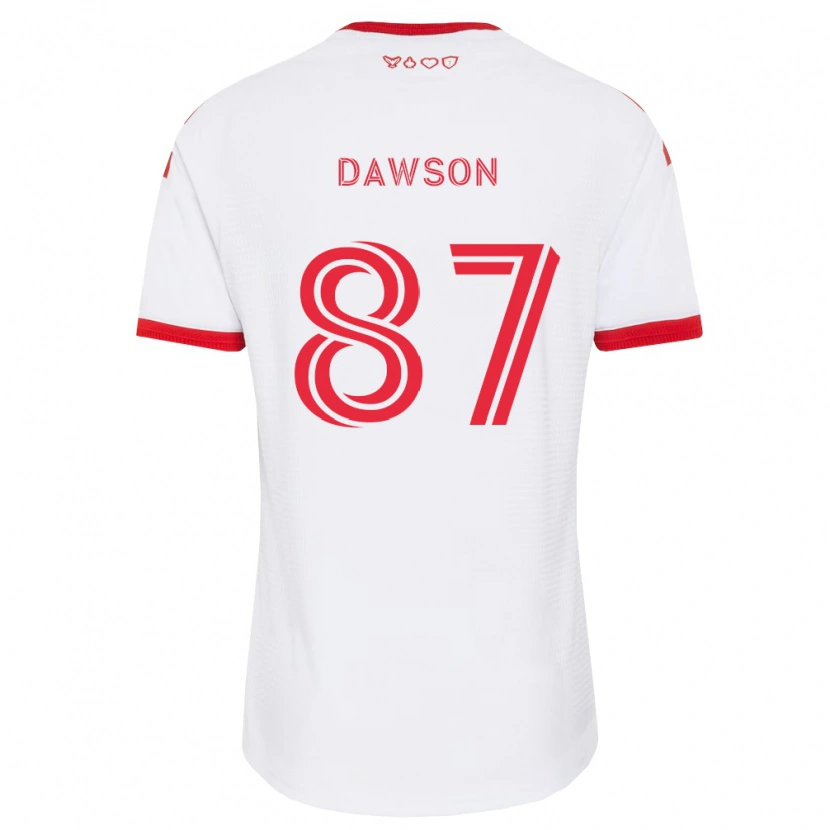 Danxen Męski Lucas Dawson #87 Biały Czerwony Czarny Wyjazdowa Koszulka 2026/27 Koszulki Klubowe