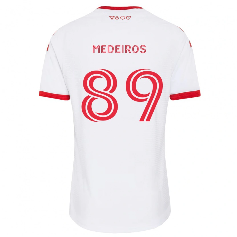 Danxen Męski Matthew Medeiros #89 Biały Czerwony Czarny Wyjazdowa Koszulka 2026/27 Koszulki Klubowe