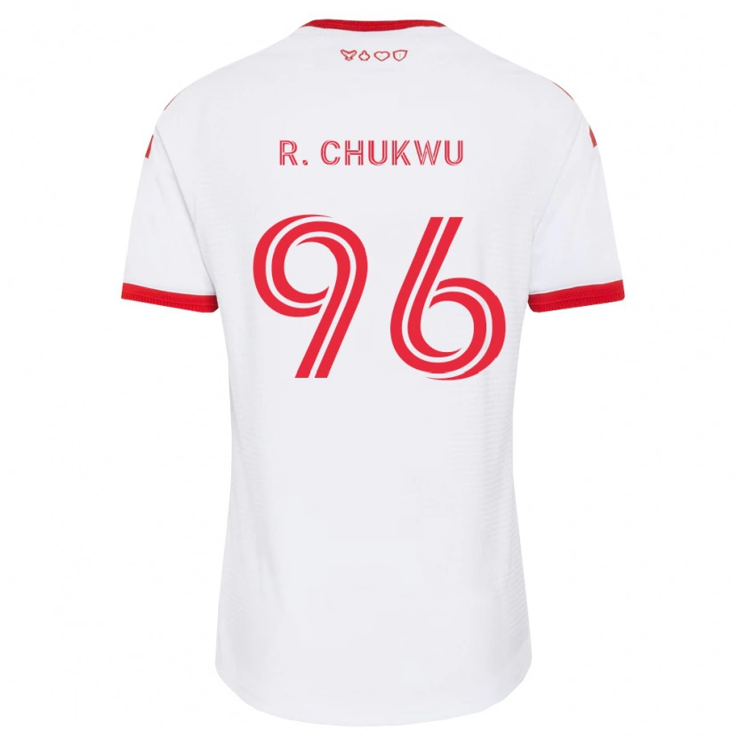 Danxen Męski Richard Chukwu #96 Biały Czerwony Czarny Wyjazdowa Koszulka 2026/27 Koszulki Klubowe