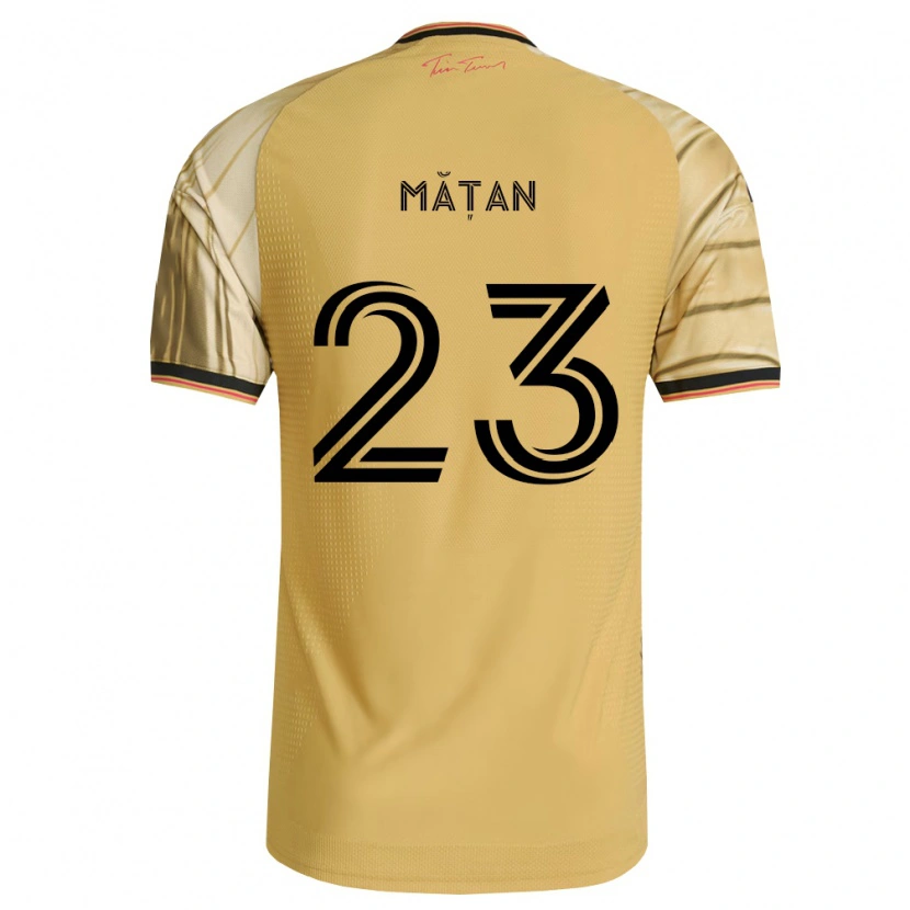 Danxen Męski Alexandru Mățan #23 Brązowy Żółty Czarny Wyjazdowa Koszulka 2026/27 Koszulki Klubowe