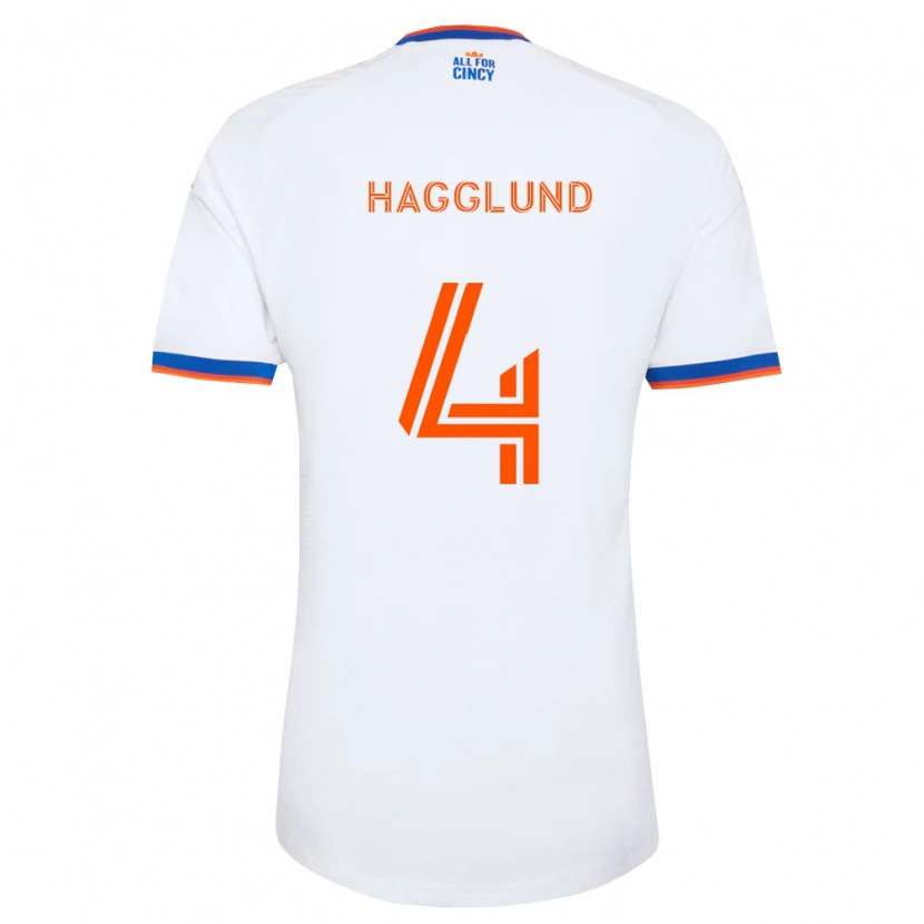 Danxen Męski Nick Hagglund #4 Biały Granatowy Pomarańczowy Wyjazdowa Koszulka 2026/27 Koszulki Klubowe
