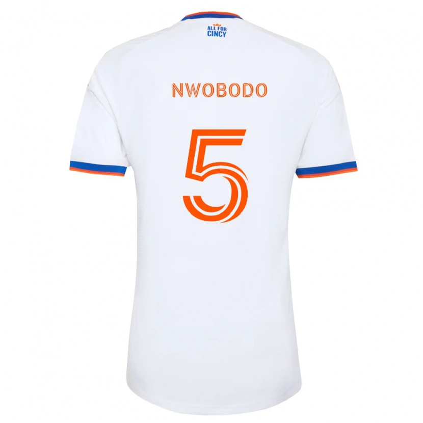 Danxen Męski Obinna Nwobodo #5 Biały Granatowy Pomarańczowy Wyjazdowa Koszulka 2026/27 Koszulki Klubowe