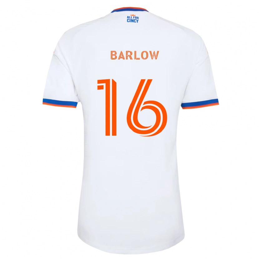 Danxen Męski Tom Barlow #16 Biały Granatowy Pomarańczowy Wyjazdowa Koszulka 2026/27 Koszulki Klubowe