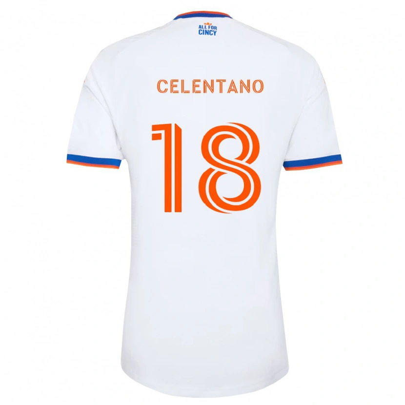 Danxen Męski Roman Celentano #18 Biały Granatowy Pomarańczowy Wyjazdowa Koszulka 2026/27 Koszulki Klubowe
