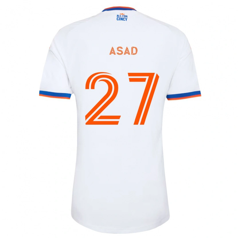 Danxen Męski Yamil Asad #27 Biały Granatowy Pomarańczowy Wyjazdowa Koszulka 2026/27 Koszulki Klubowe