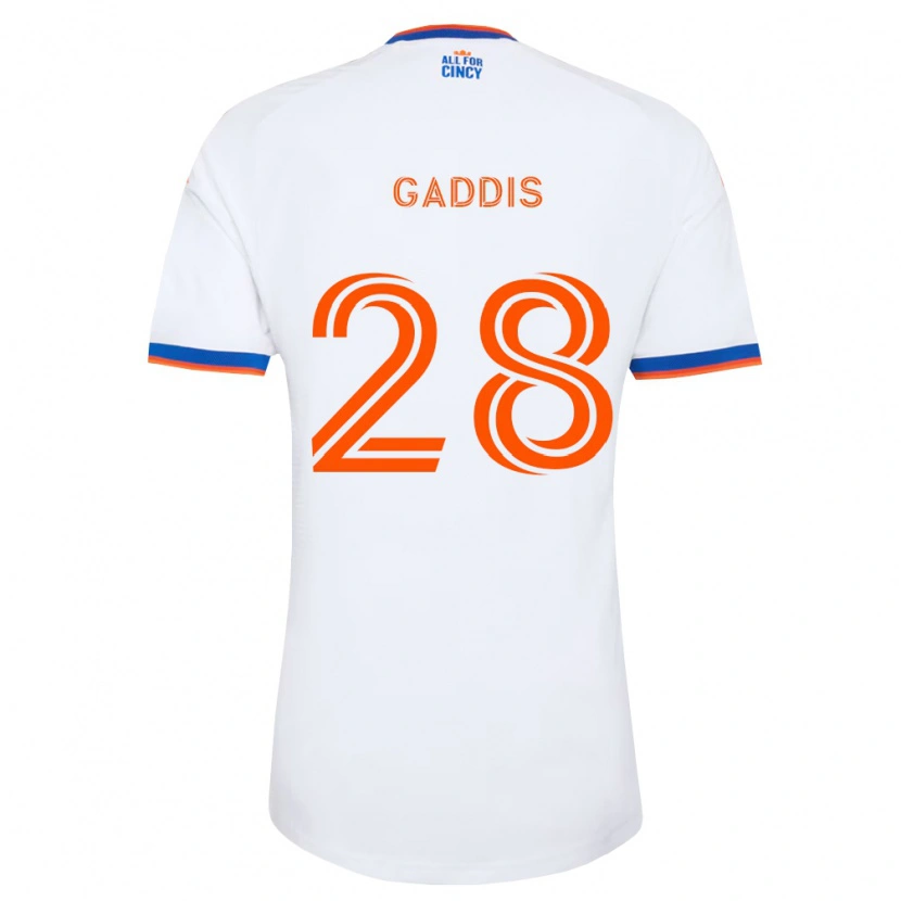 Danxen Męski Raymon Gaddis #28 Biały Granatowy Pomarańczowy Wyjazdowa Koszulka 2026/27 Koszulki Klubowe
