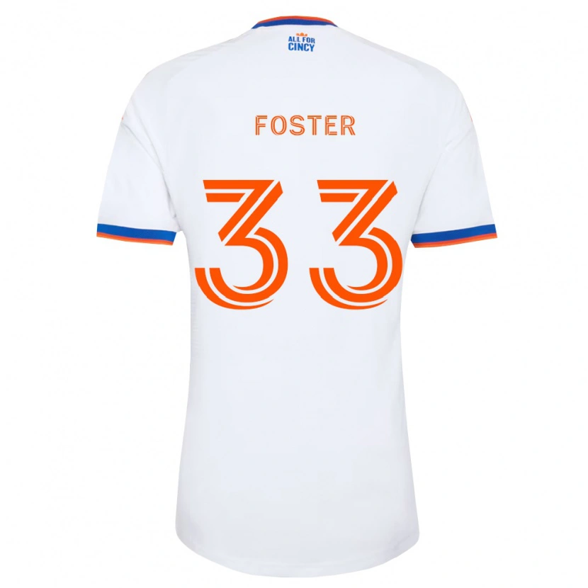Danxen Męski Isaiah Foster #33 Biały Granatowy Pomarańczowy Wyjazdowa Koszulka 2026/27 Koszulki Klubowe
