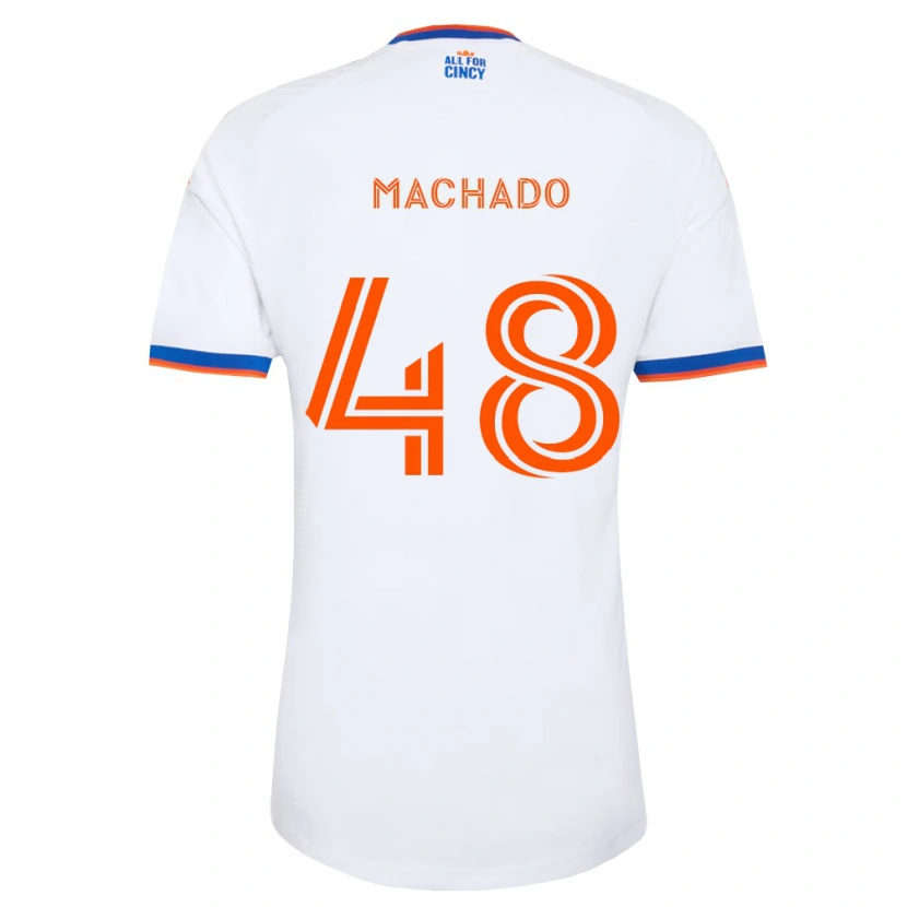 Danxen Męski Juan Machado #48 Biały Granatowy Pomarańczowy Wyjazdowa Koszulka 2026/27 Koszulki Klubowe