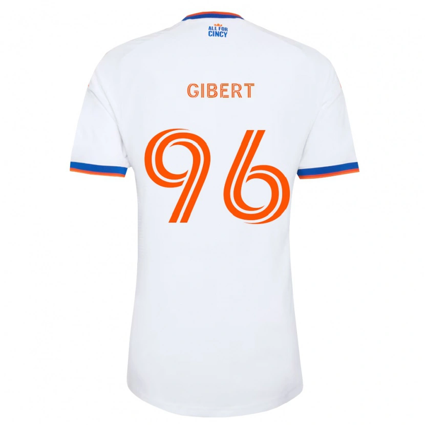 Danxen Męski Gaël Gibert #96 Biały Granatowy Pomarańczowy Wyjazdowa Koszulka 2026/27 Koszulki Klubowe