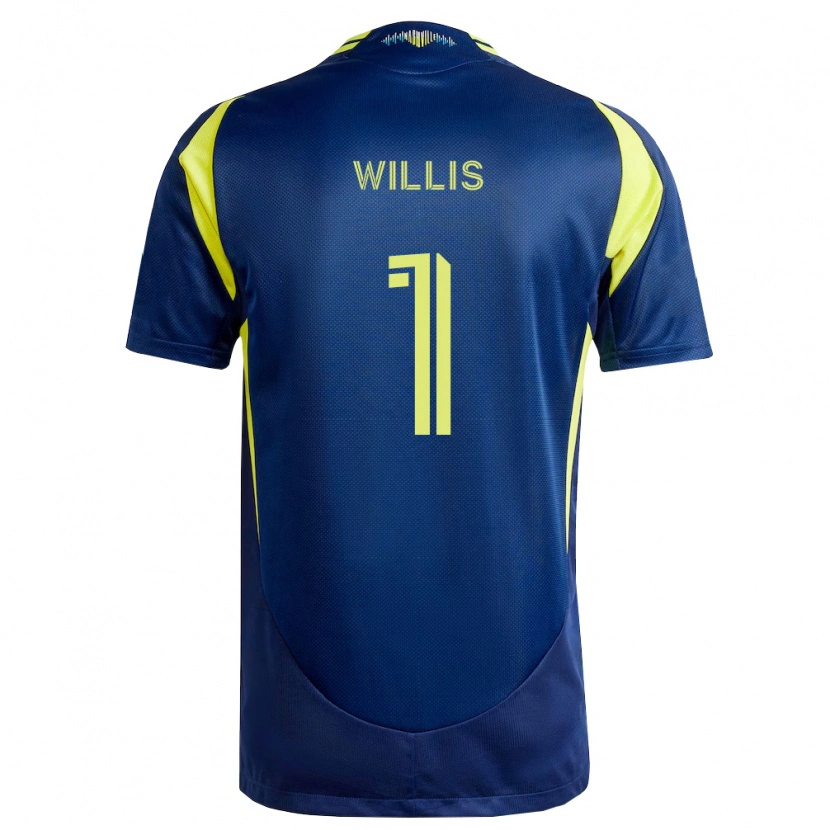 Danxen Męski Joe Willis #1 Żółty Granatowy Wyjazdowa Koszulka 2026/27 Koszulki Klubowe