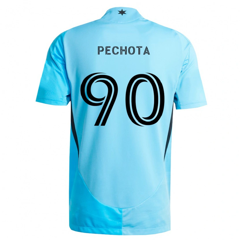 Danxen Męski Luciano Pechota #90 Jasny Niebieski Czarny Wyjazdowa Koszulka 2026/27 Koszulki Klubowe