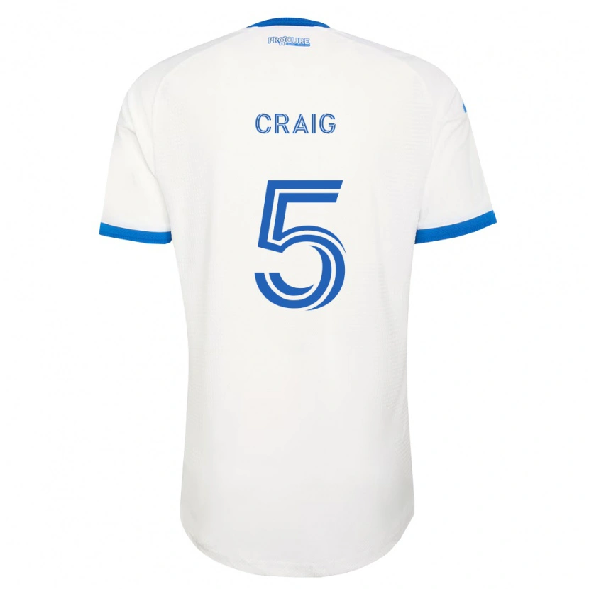 Danxen Męski Brandan Craig #5 Błękitny Biały Wyjazdowa Koszulka 2026/27 Koszulki Klubowe