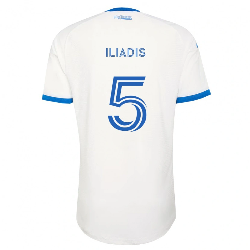 Danxen Męski Ilias Iliadis #5 Błękitny Biały Wyjazdowa Koszulka 2026/27 Koszulki Klubowe