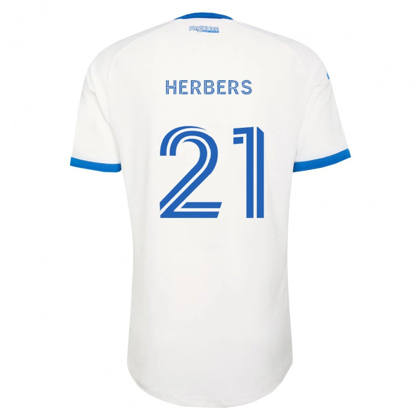 Danxen Męski Fabian Herbers #21 Błękitny Biały Wyjazdowa Koszulka 2026/27 Koszulki Klubowe