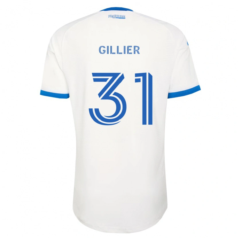 Danxen Męski Thomas Gillier #31 Błękitny Biały Wyjazdowa Koszulka 2026/27 Koszulki Klubowe