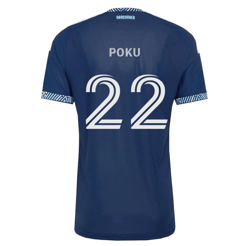 Danxen Męski Kwasi Poku #22 Głęboki Niebieski Biały Wyjazdowa Koszulka 2026/27 Koszulki Klubowe