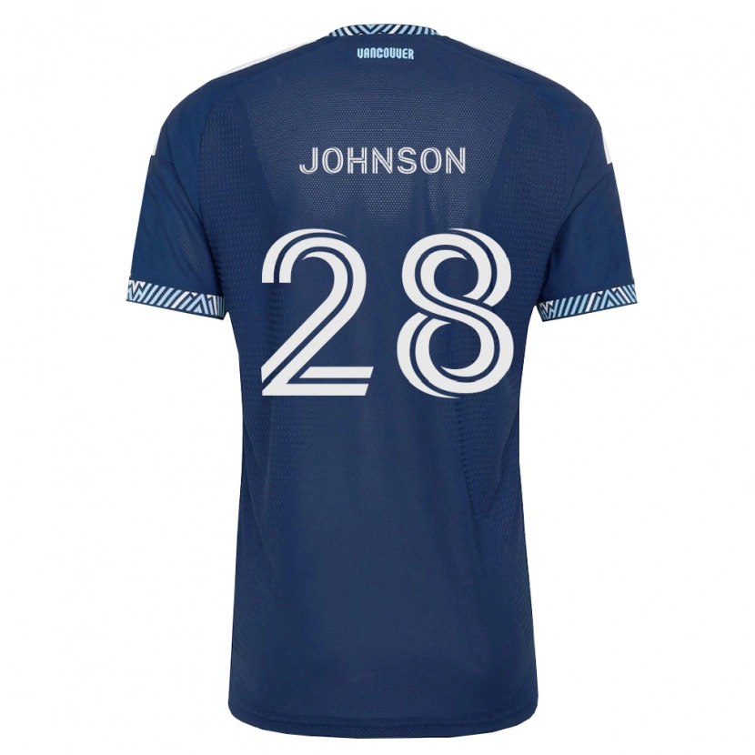 Danxen Męski Tate Johnson #28 Głęboki Niebieski Biały Wyjazdowa Koszulka 2026/27 Koszulki Klubowe