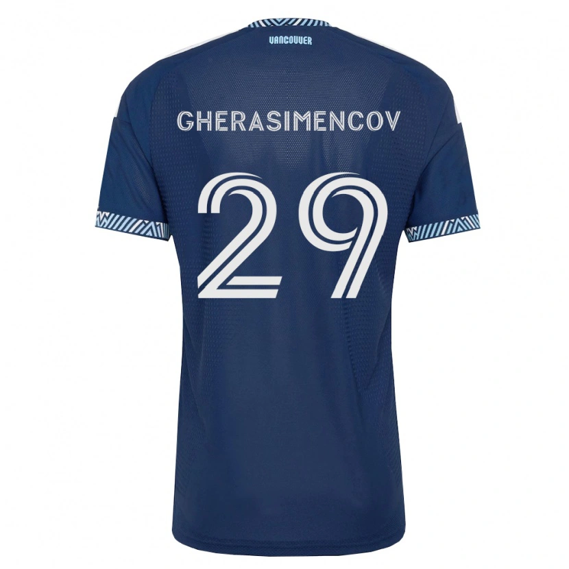 Danxen Męski Mihail Gherasimencov #29 Głęboki Niebieski Biały Wyjazdowa Koszulka 2026/27 Koszulki Klubowe